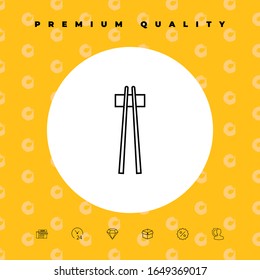 Chopstick line icon. Elements for your design