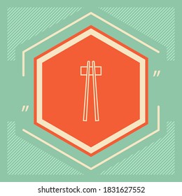 Chopstick line icon. Elements for your design