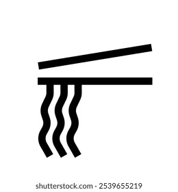 Ilustración vectorial de fideos de palillos aislados sobre fondo blanco