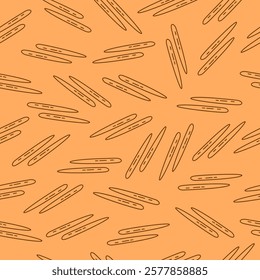 Chopstick seamless pattern background. Wooden chopstick line motif doodle cartoon. Vector illustration