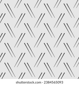 Chopstick seamless pattern. Pairs Of Sticks Used As Kitchen, Eating Utensils In Asia Vector Art Illustration. 