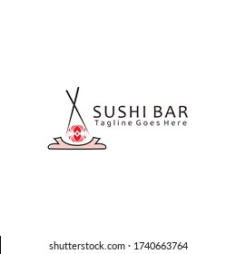 Chopstick Swoosh Bowl Oriental Japan Cuisine, Japanese Sushi Seafood logo design inspiration