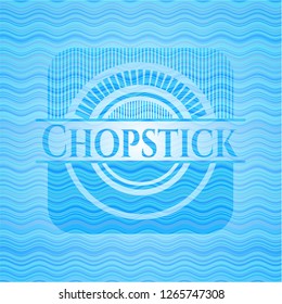 Chopstick water representation badge.