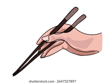 Retalhos em linha contínua desenhando em um fundo branco.