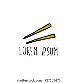 chopsticks doodle icon