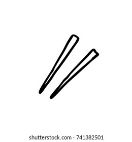 chopsticks doodle icon