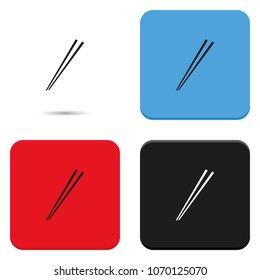 Chopsticks flat vector icon.