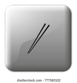 Chopsticks flat vector icon.