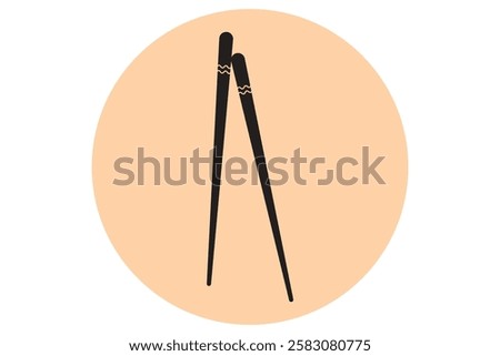  chopsticks flat vector icon Chop Sticks Illustration. Doodle Vector. chopsticks vector icons for web design Simple line logo icon eps 10