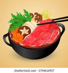 すきやき のイラスト素材 画像 ベクター画像 Shutterstock