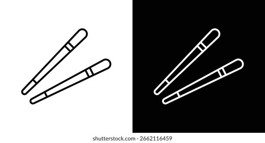 Icono de palillos para App. Plantilla de diseño de iconos.
