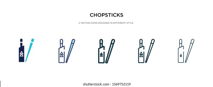 chopsticks icon in different style vector illustration. two colored and black chopsticks vector icons designed in filled, outline, line and stroke style can be used for web, mobile, ui