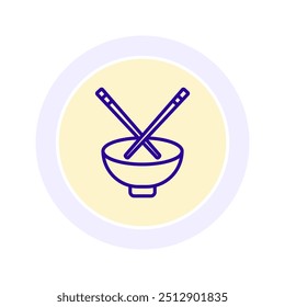 Chopsticks icon, eat, food, chinese, utensil line icon, editable vector icon, pixel perfect, illustrator ai file