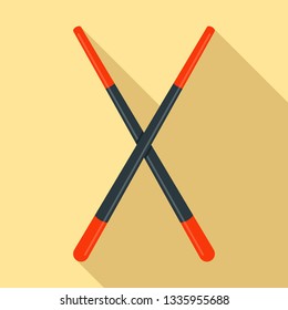 Chopsticks icon. Flat illustration of chopsticks vector icon for web design