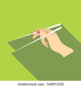 Chopsticks icon. Flat illustration of chopsticks vector icon for web