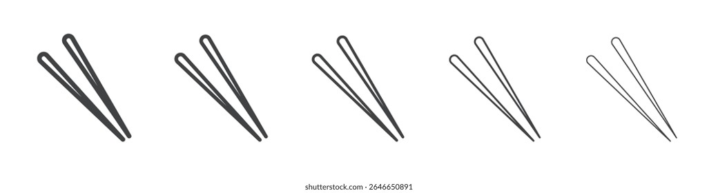 Ícone chopsticks simples esboço logotipo