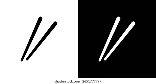 Ícone de pauzinhos de um vetor de estilo plano