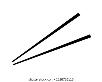Chopsticks icon isolated on white background vector illustration. Flat design.