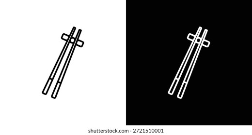 Elemento de logotipo de ícone de pauzinhos. Ilustração vetorial. EPS10