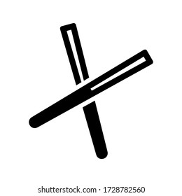 chopsticks icon or logo isolated sign symbol vector illustration - high quality black style vector icons
