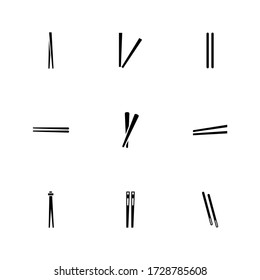 chopsticks icon or logo isolated sign symbol vector illustration - Collection of high quality black style vector icons
