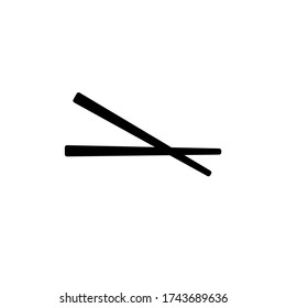 chopsticks icon on white background