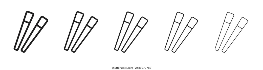 Icono de los palillos, ilustración del logotipo del Vector del contorno, pictograma lineal aislado