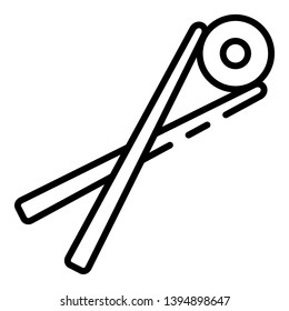 Chopsticks icon. Outline chopsticks vector icon for web design isolated on white background