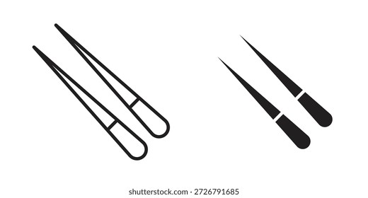 Conjunto de iconos de palillos. paquete de elementos de Web de logotipo mínimo.