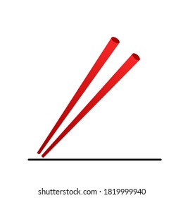 Chopsticks icon sign on white background vector illustration. 
