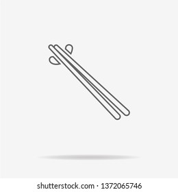 Chopsticks icon. Vector concept illustration for design.