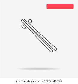 Chopsticks icon. Vector concept illustration for design.