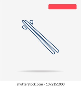 Chopsticks icon. Vector concept illustration for design.
