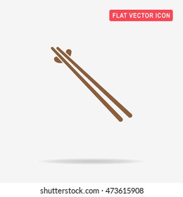 Chopsticks icon. Vector concept illustration for design.