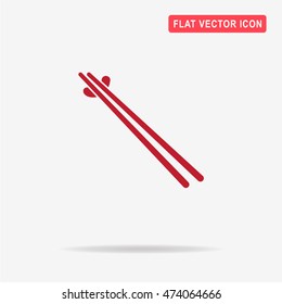 Chopsticks icon. Vector concept illustration for design.