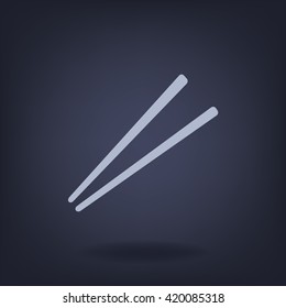 Chopsticks icon, vector design element