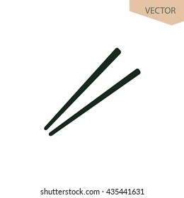 Chopsticks icon, vector design element