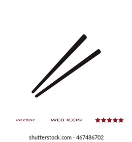 Chopsticks icon, vector design element