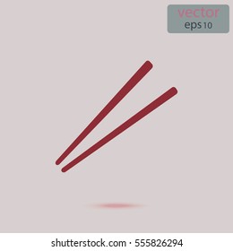 Chopsticks icon, vector design element
