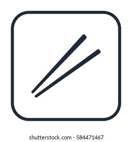 Chopsticks icon, vector design element