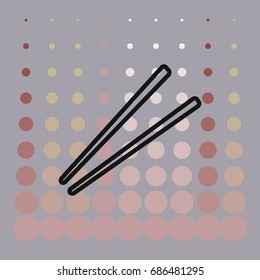 Chopsticks icon, vector design element