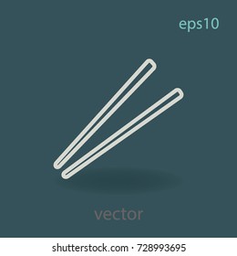 Chopsticks icon, vector design element