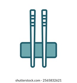 chopsticks icon vector design template simple and clean
