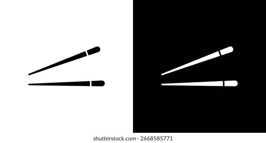Ícone de pauzinhos, ícone de vetor plano. Ilustração plana.