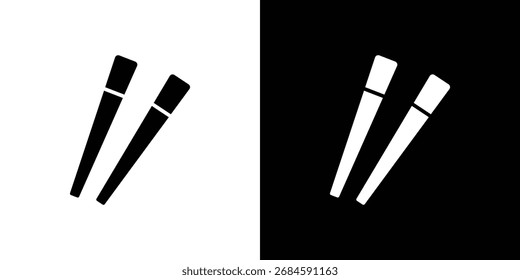 Chopsticks icon, Vector graphics in filled style