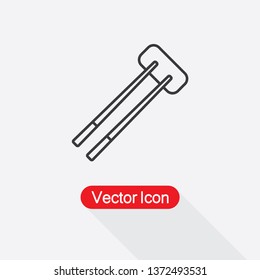 Chopsticks Icon Vector Illustration In Flat Style Eps10