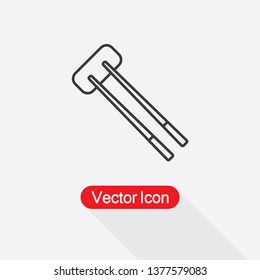 Chopsticks Icon Vector Illustration In Flat Style Eps10