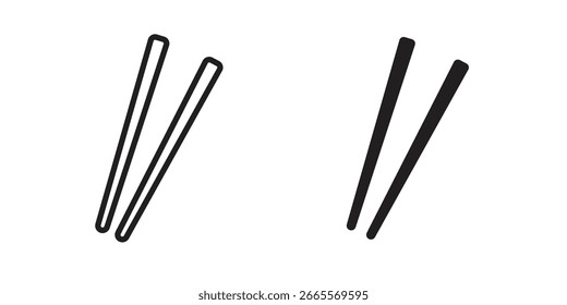 Icono de palillos. Ilustración vectorial. Ilustración vectorial aislada. Ilustración EPS.