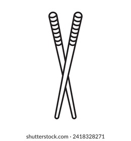 chopsticks icon vector illustration logo design