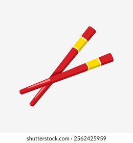 Chopsticks icon. Vector illustration of two chopsticks for sushi